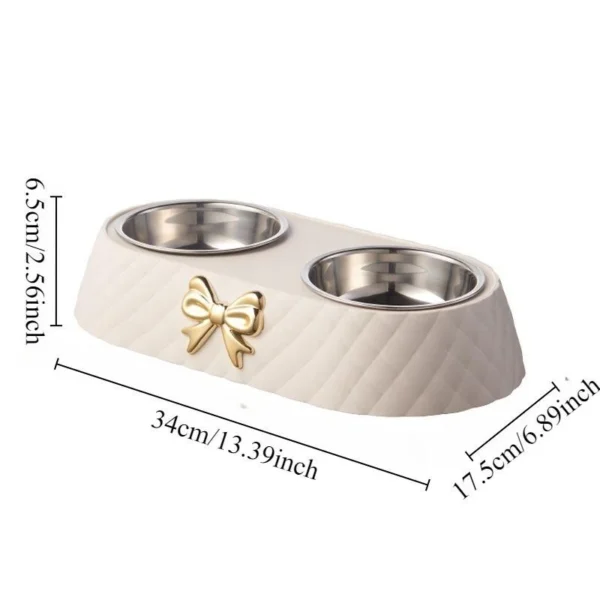 Double Bowl for Dogs and Cats with Non Slip Base - Image 2