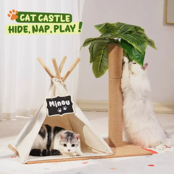 Cat Teepee with Cat Scratching Post - Image 4